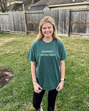 Load image into Gallery viewer, I’m Still Single T-Shirt in Blue Spruce