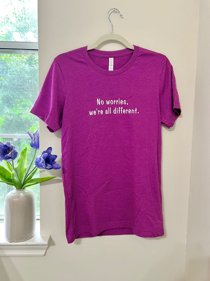 We’re All Different T-Shirt in Magenta