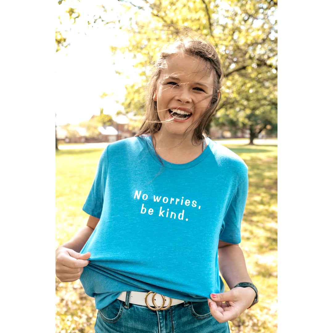 Be Kind T-shirt - Heather Blue